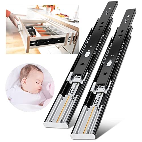 Soft Close Drawer Slides Full Extension Side Mount 12 14 16 18 20 22 24 inch …