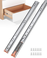 24″ Heavy-Duty Soft Close Drawer Slides, 6 Pairs, 100LB Capacity, Smooth Glide
