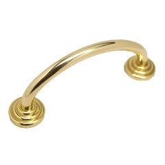 AMEROCK Fusital Bright Brass 3-3/4″ 96mm Solid Brass Handle Cabinet Pull A37-A-3