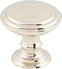 Top Knobs TK321 PN Cabinet Reeded Knob 1 1/2 Inch Polished Nickel