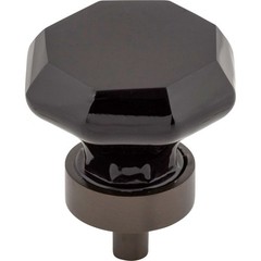 Top Knobs Black Octagon Crystal 1 3/8″ Diameter Round Knob Oil Rubbed Bronze
