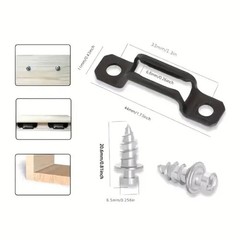 20 Pack Stainless Steel Invisible Wood Screws, 2-in-1 Hidden Laminate Cabinet Wa