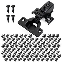 Mousike 100 Pack Black Soft Close Hinges