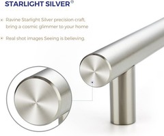 Elegant 5” Stainless Steel Cabinet Handles – 30 Pack Brushed Nickel Pulls