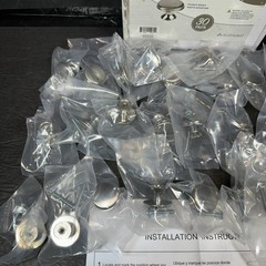 29 Pack 1.1 inch Round Cabinet Knob Satin Nickel Zinc 0.04 lb