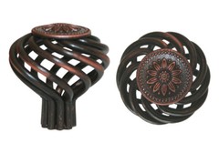 Oil Rubbed Bronze Sunflower Birdcage Kitchen Bathroom Cabinet Knobs 35MM 1 3/8″