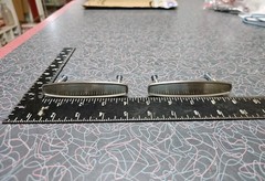 Pair Of Brushed Nickel Silver Drawer Pulls With Screws C-27005-1 Heavy