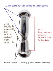 90203 Chrome Plated Torx T27 Fastener Pack for 1-1/4 in. Panels, 20 Sets of S…