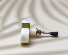 Oval Stone Brass Knob | Pull Handle | Drawer Knob | Furniture Knob | Cabinet …