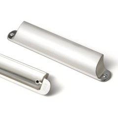 6 Pack Cup Drawer Pulls Brushed Satin Nickel 5.04 Inch Center Bin Handle