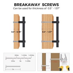 Cabinet Handles 3-3/4 Inch Black Pulls 6 Inch Overall Length – Easy