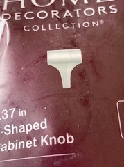 Home Decorators T Shaped Cabinet Knobs 10 pack Satin Nickel Finish 1.37”