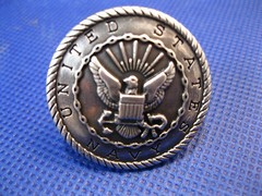 (8 knobs) US Original Navy Emblem Military Cabinet Knobs Embossed NEW