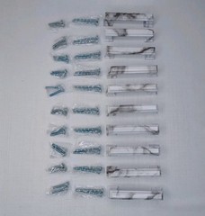 Marble Look Metal Kitchen Or Bathroom Cabinet Or Drawer Pulls Set Of 10