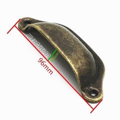 WEICHUAN 20PCS Antique Bronze Iron Drawer Knobs Pulls Handles 3-1/4″,