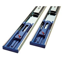 20 Inch Soft Close Drawer Slides Zinc Plated Steel Ball Bearing 50lbs Capacity