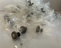 Cabinet Hardware Antique Weathered Nickel Cabinet Cupboard Drawer Knob Lot Of 28