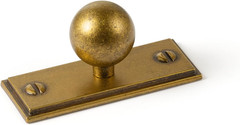 Goo-Ki 25mm(1 Inch) Antique Brass Cabinet Knob with Backplate 2,Retro Cabinet Pu