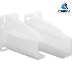 R 7227 Rear Drawer Track Back Plate, White | Support Bottom/Side Mounted Draw…