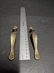 Vintage lot of 2 Ornate Unbranded Cabinet Drawer Pull Handles 5 In