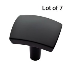 LOT OF 7 Brainerd P27772W 1”-Inch Caroline Knob Flat Black