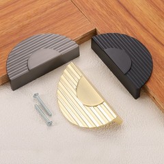 2 Pack Half Moon Cabinet Pull, 2.52″ Hole Center Drawer Pulls, Black