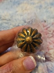 1 Heavy Metal Antique Vintage Look Copper Tone Drawer Knob Cabinet 1 1/4″ NIP