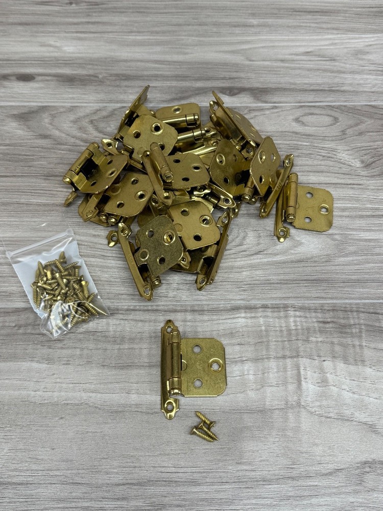 20pc AMEROCK Self-Closing Cabinet Door Hinge Polished Brass CM7139-3