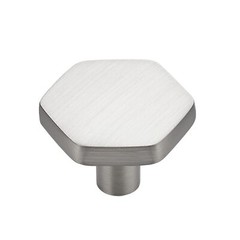 1-Pack Brushed Nickel Cabinet Knob Hexagon 1.1-Inch for Drawers Kitchen Use
