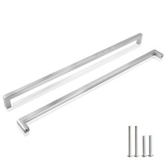 2 PCS Cabinet Pulls Brushed Nickel 18 Inch 458mm Center Stainless Steel Handle