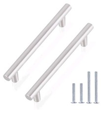 Gobrico Cabinet Handles 7.5″ Hole Centers,Brushed Nickel, 30 Count