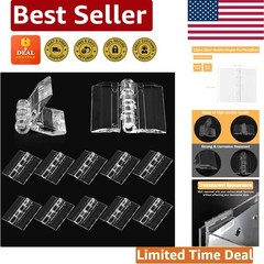 Compact 1.3″ x 1″ Clear Acrylic Hinges – Ideal for Display and Furniture Designs