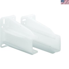 Adjustable Drawer Track Back Plates in White – Installation Fasteners Included