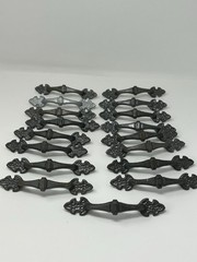 Cabinet Handles Drawer Pulls Lot of 17! 5 1/2 Inches Wide 3 Metal Fleur De Lis