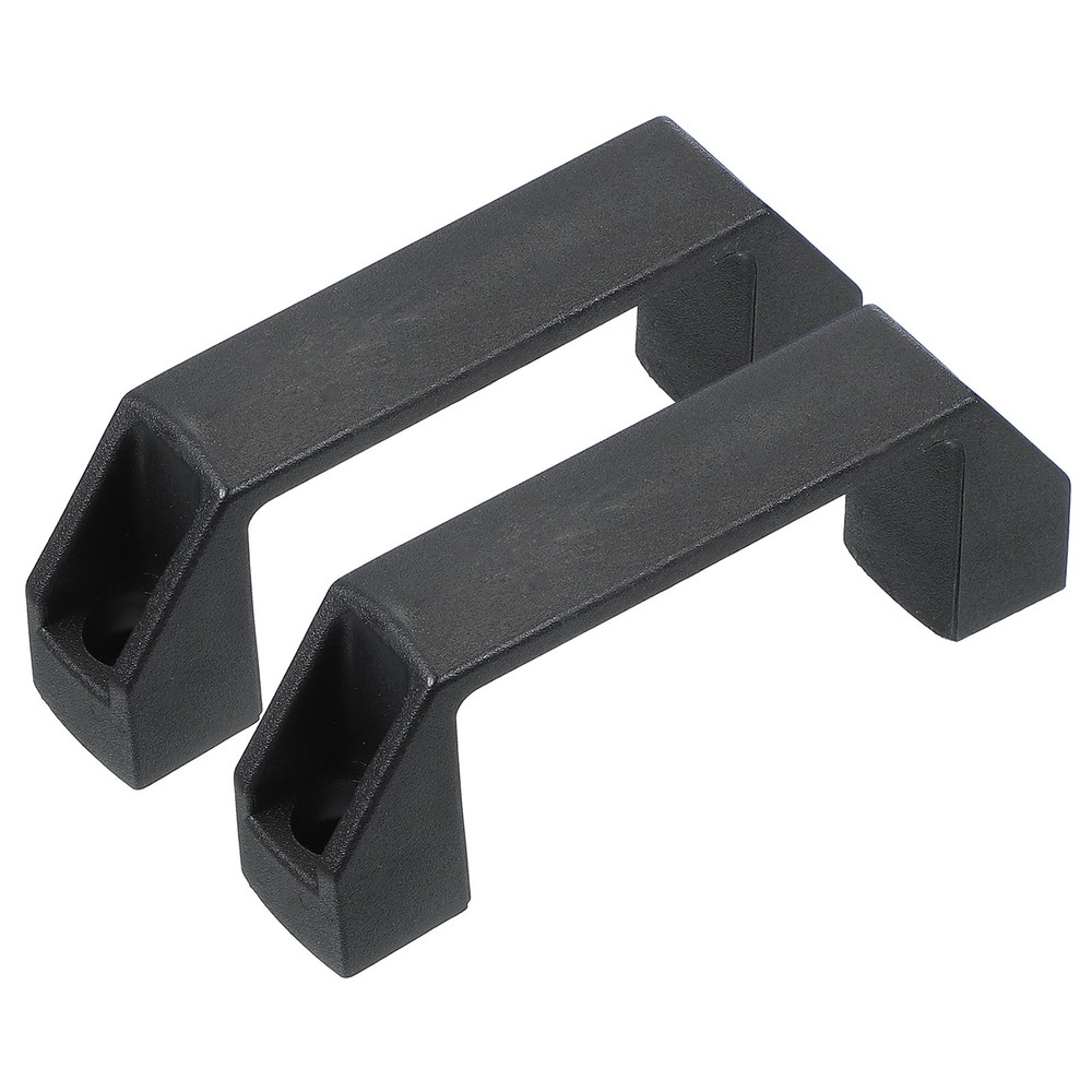 2 Pcs Plastic Pull Handles 90mm Hole Centers Square Drawer Pulls Black