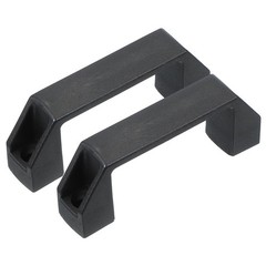 2 Pcs Plastic Pull Handles 90mm Hole Centers Square Drawer Pulls Black