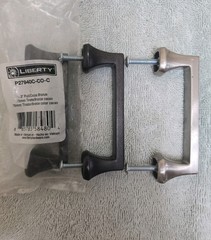 Lot Of 7 Liberty Hardware Drawer Handles 4 Satin Nickel Cup Pull 2 Cocoa Bronze