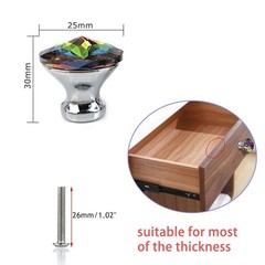 Spriak 10 Pack Drawer Knobs, 30mm 30 millimeters, Colorful Lovely 10Pack