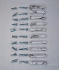 Marble Look Metal Kitchen Or Bathroom Cabinet Or Drawer Pulls Set Of 10