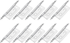 10 Pcs Metal Non-Mortise Hinges, Cabinet Door Hinges for Furniture Hardware Clos