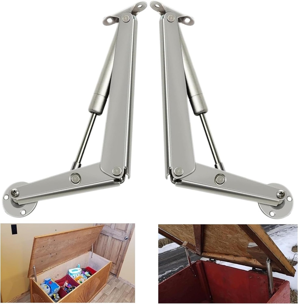 250N Heavy Duty Soft Close Lid Support Hinge, Chest Hinges for Wooden Box Trunk
