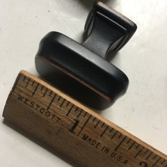 2 Single Hole Bronze Tone Metal Rectangle Handle Knob 4 Furniture Drawer 1.25″W