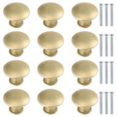 Rustic Style Antique Brass Wardrobe Knobs Set of 12 for Drawer Decoration