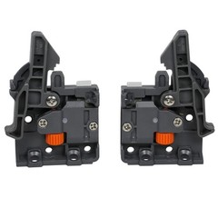 Pair of Undermount Drawer Slide Plastic Front Locking Device, Grey with Screws