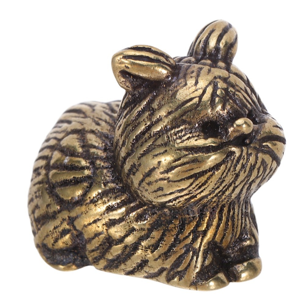 Light Brown Brass Cat Drawer Pulls for Kitchen and Bathroom Cabinet Hardware