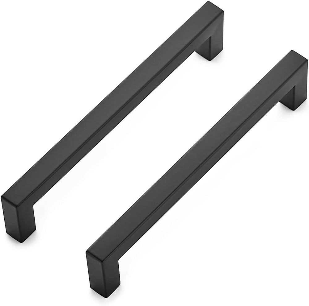 35 Pack Matte Black Stainless Steel Cabinet Handles – 6-1/4 Inch Drawer Pulls