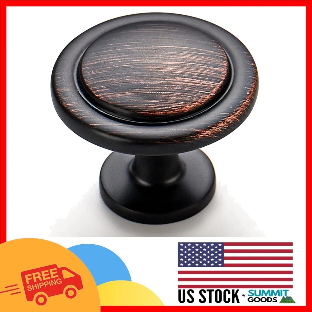 Stylish 30-Pack Round Oil-Rubbed Bronze Drawer and Cabinet Pulls – Easy Install