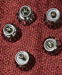 Glass And Silver Drawer’s Knobs Set Of Five