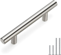 35Pack Cabinet Handles Brushed Nickel Cabinet Hardware 3In Hole Centers Cabinet