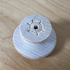Wood Knobs, Unfinished Pine, for Cabinet Doors & Drawers, 10 Pk (without screws)